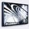 Designart - 3D Abstract Art Black Structural - Abstract Canvas art print in Black Frame
